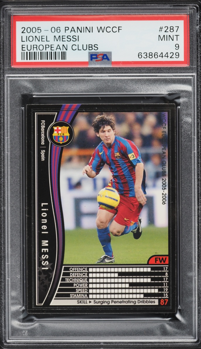 2005 Panini WCCF European Clubs Lionel Messi #287 PSA 9 MINT