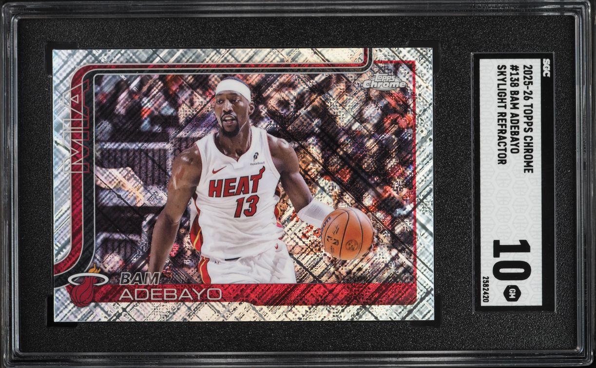 2025 Topps Chrome Skylight Refractor Bam Adebayo #138 SGC 10 GEM MINT