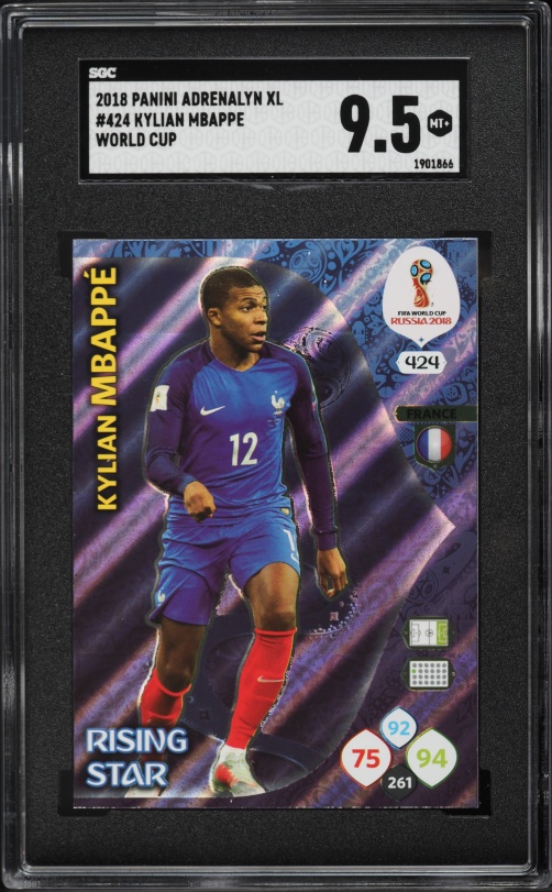 2018 Panini Prizm World Cup Red Blue Wave Prizms Kylian Mbappe