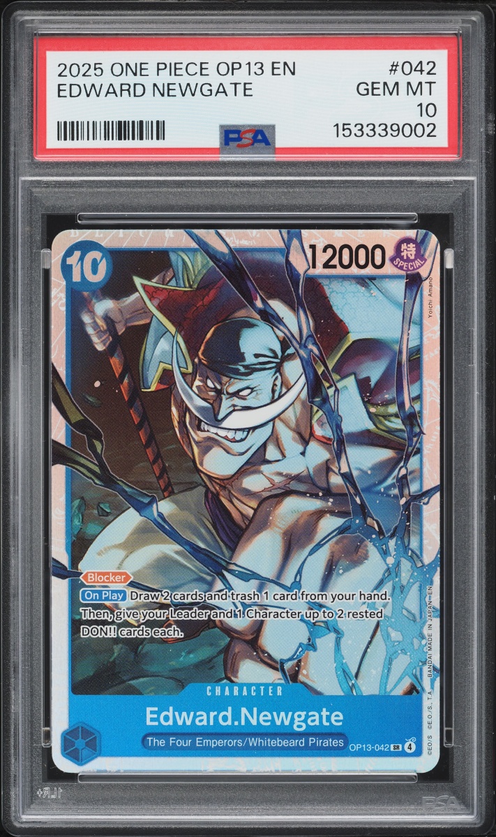 2025 One Piece Carrying On His Will SR Edward Newgate #OP13-042 PSA 10 GEM MINT