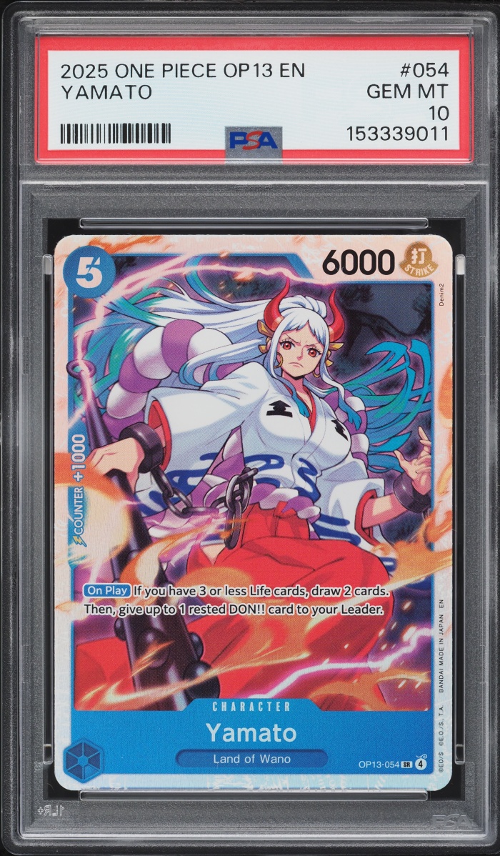 2025 One Piece Carrying On His Will SR Yamato #OP13-054 PSA 10 GEM MINT