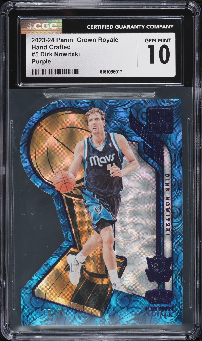 2023 Crown Royale Hand Crafted Purple Dirk Nowitzki /25 #5 CGC 10 GEM MINT