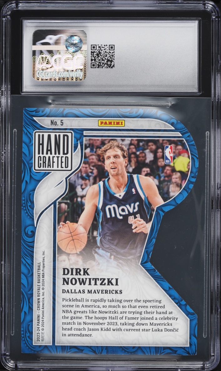 2023 Crown Royale Hand Crafted Purple Dirk Nowitzki /25 #5 CGC 10 GEM MINT