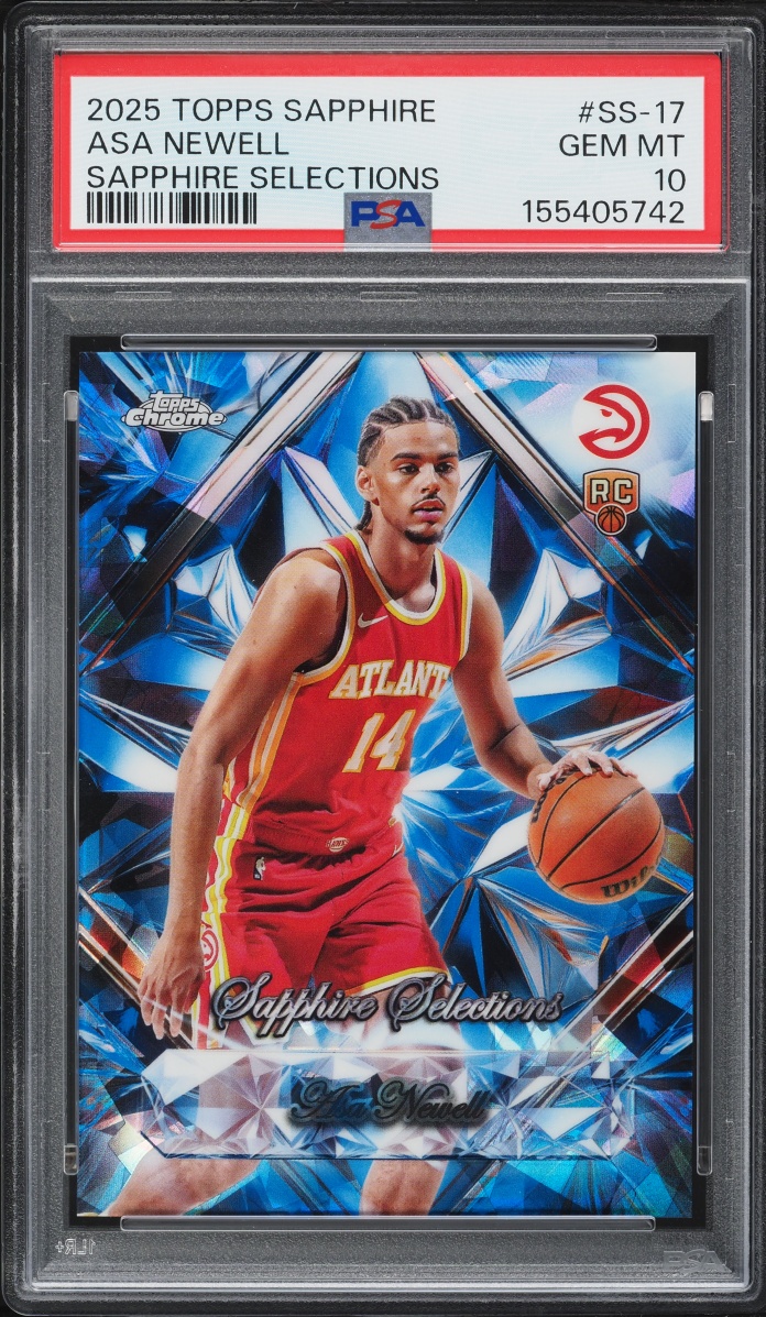 2025 Topps Chrome Sapphire Edition Selections Asa Newell ROOKIE #SS-17 PSA 10 GEM MINT