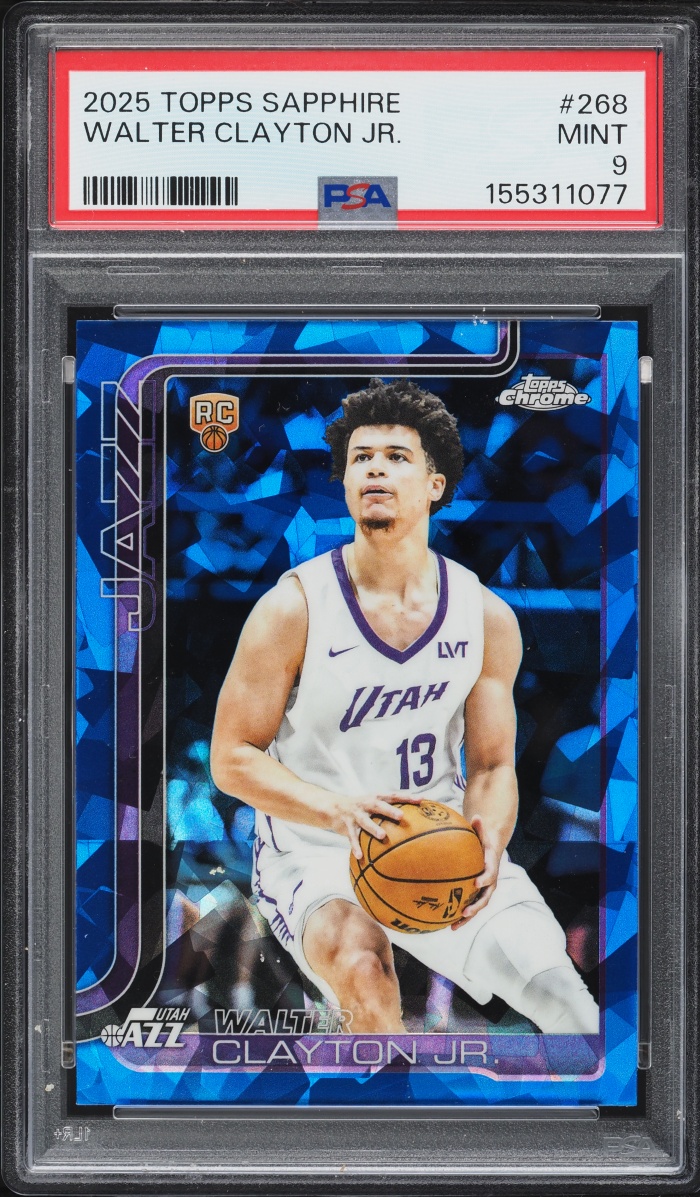 2025 Topps Chrome Sapphire Edition Walter Clayton Jr. ROOKIE #268 PSA 9 MINT