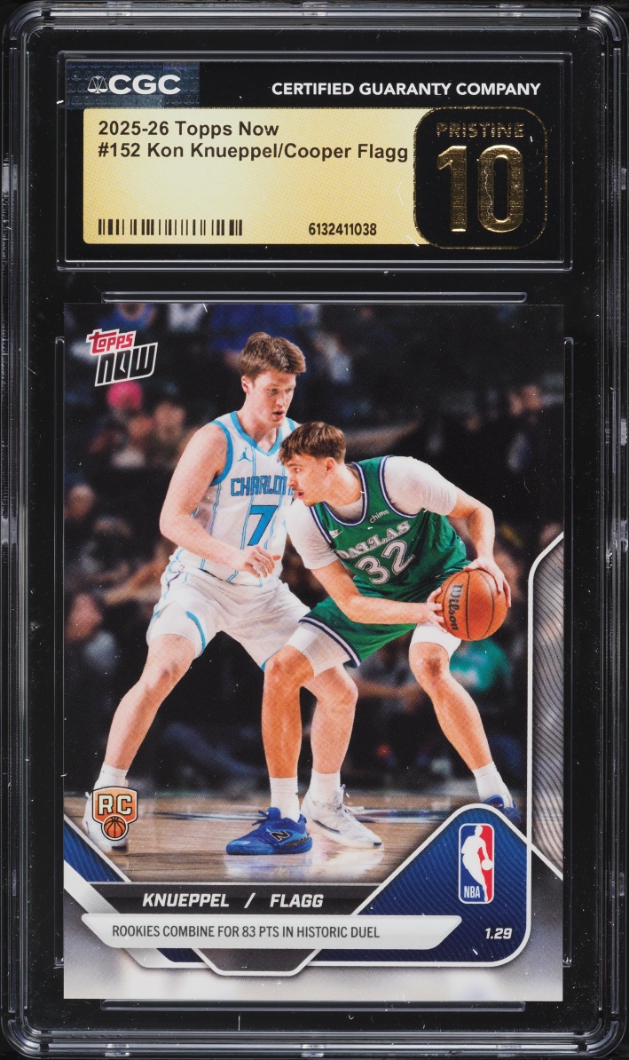2025 Topps Now Kon Knueppel Cooper Flagg ROOKIE #152 CGC 10 PRISTINE