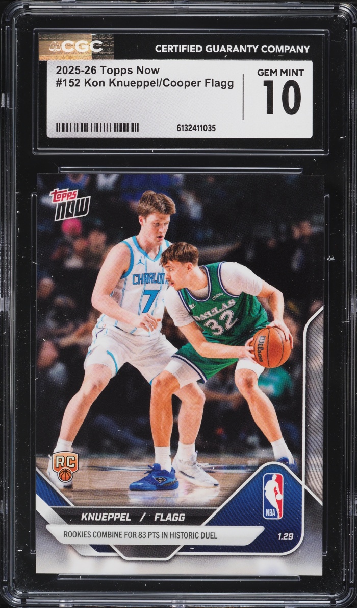 2025 Topps Now Kon Knueppel Cooper Flagg ROOKIE #152 CGC 10 GEM MINT