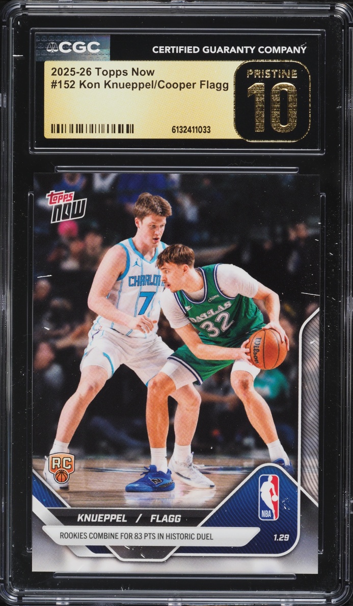 2025 Topps Now Kon Knueppel Cooper Flagg ROOKIE #152 CGC 10 PRISTINE