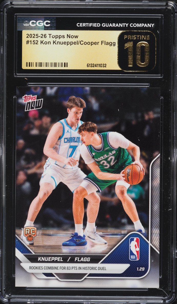 2025 Topps Now Kon Knueppel Cooper Flagg ROOKIE #152 CGC 10 PRISTINE