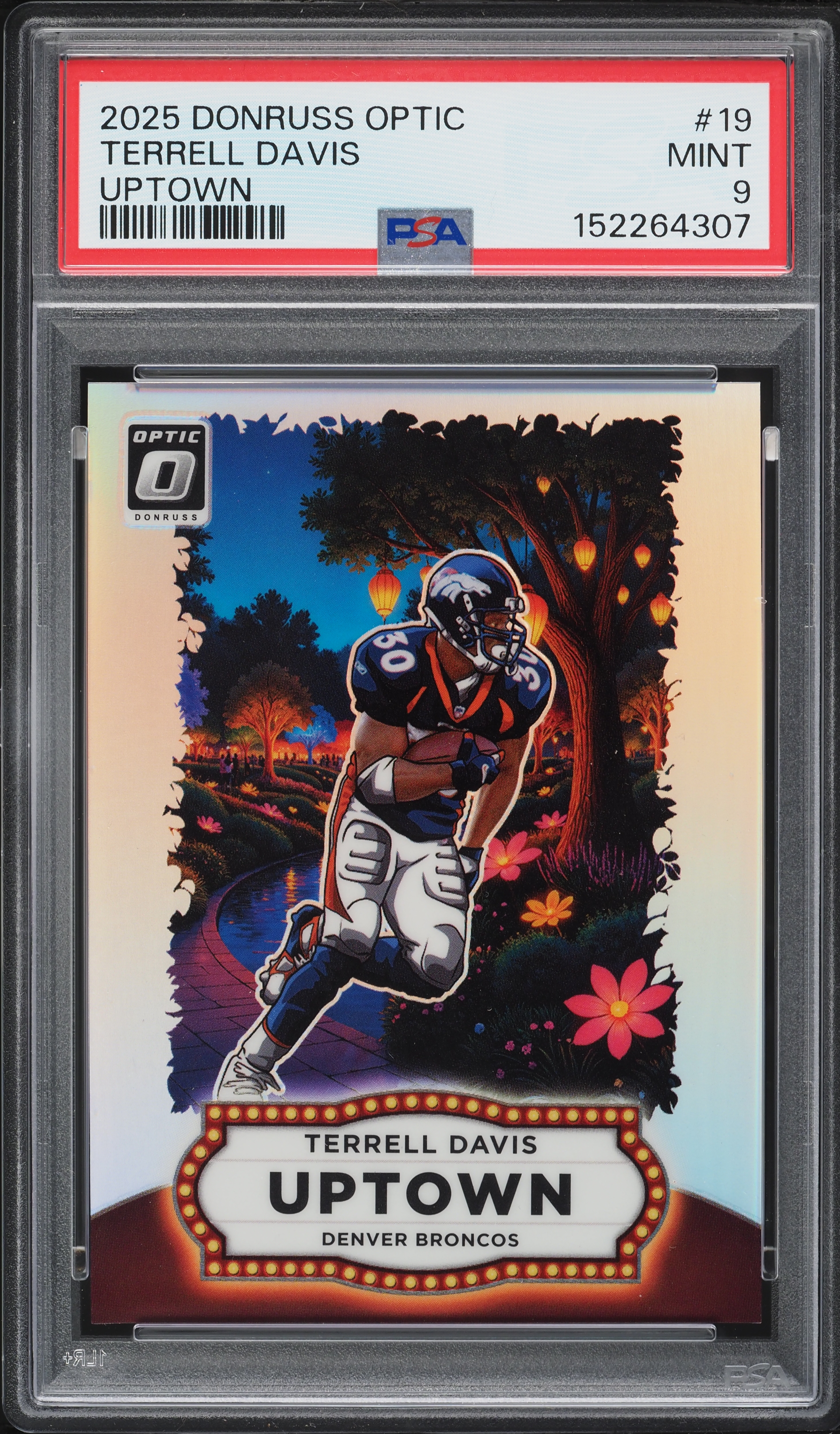 2025 Panini Donruss Optic Uptown Terrell Davis #19 PSA 9 MINT on