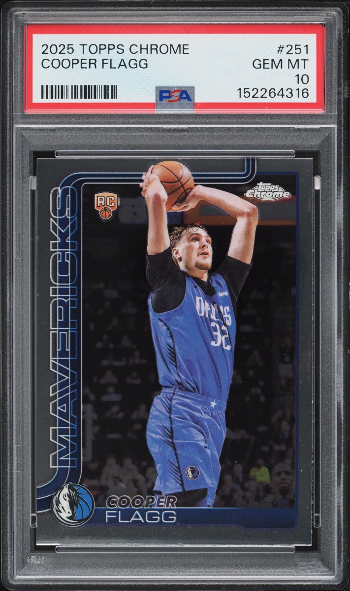 2025 Topps Chrome Cooper Flagg ROOKIE #251 PSA 10 GEM MINT
