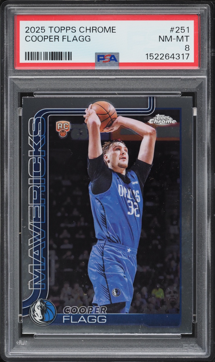 2025 Topps Chrome Cooper Flagg ROOKIE #251 PSA 8 NM-MT