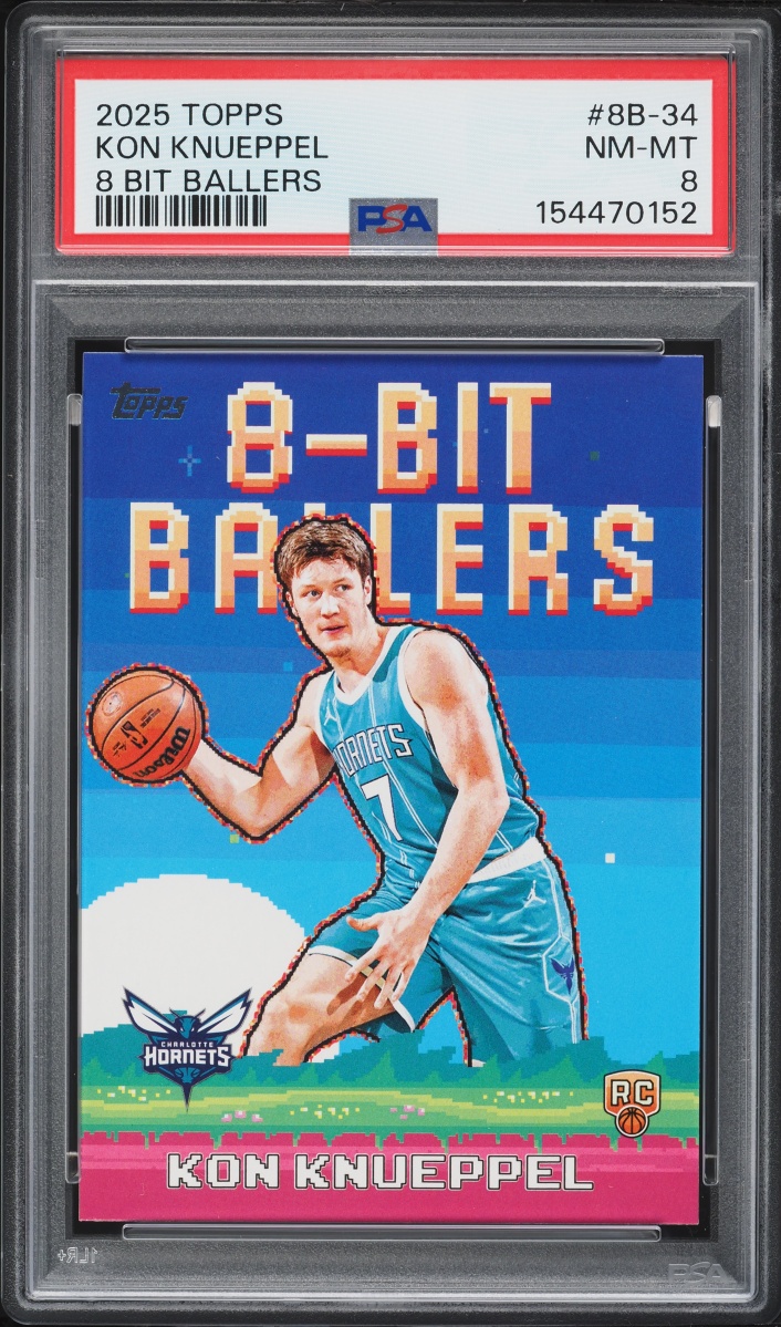 2025 Topps 8-Bit Ballers Kon Knueppel ROOKIE #8B-34 PSA 8 NM-MT