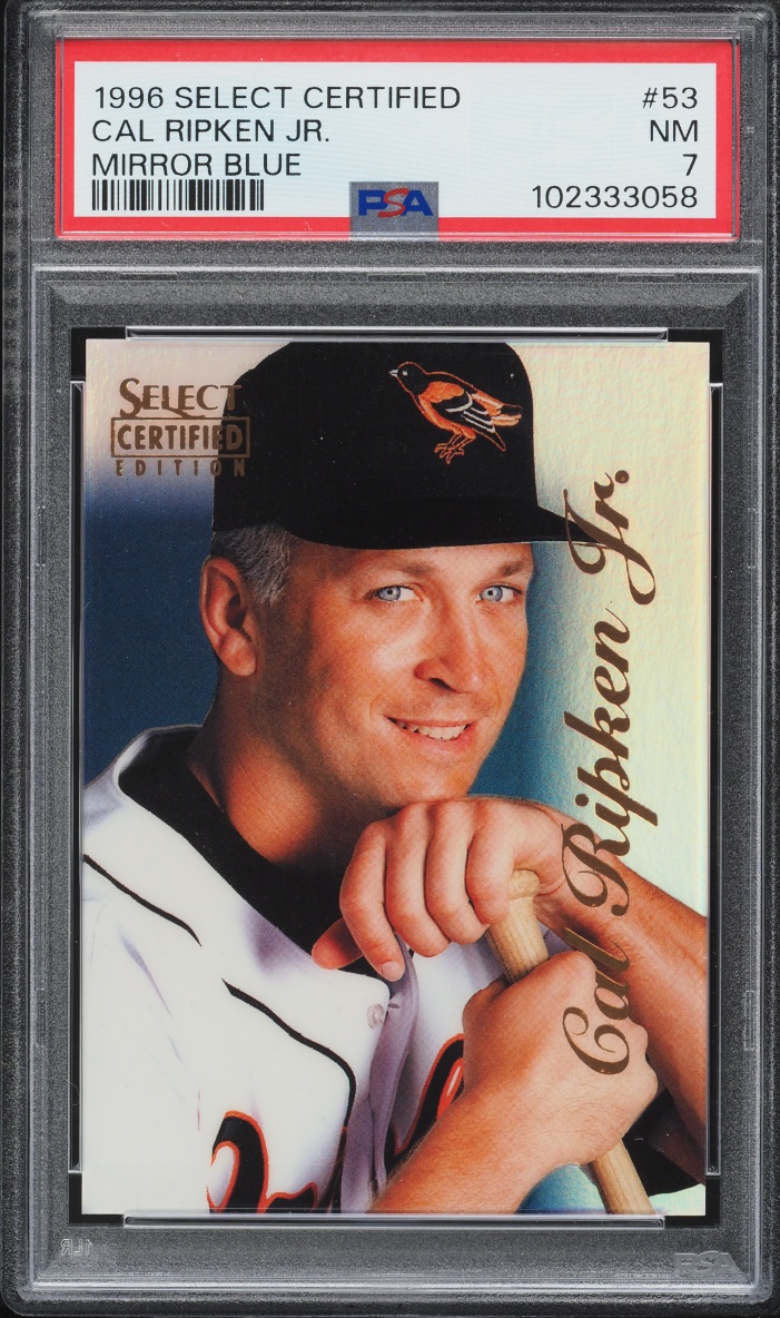 1996 Select Certified Mirror Blue Cal Ripken Jr. #53 PSA 7 NRMT
