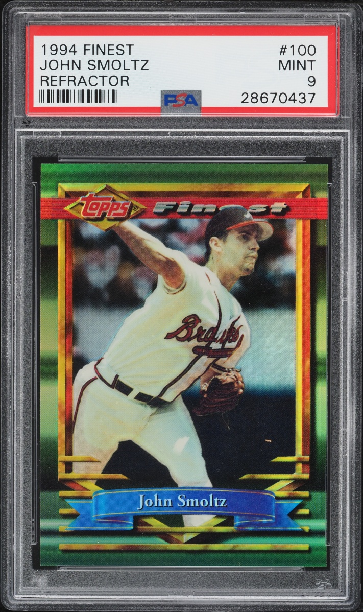 1994 Finest Refractor John Smoltz #100 PSA 9 MINT