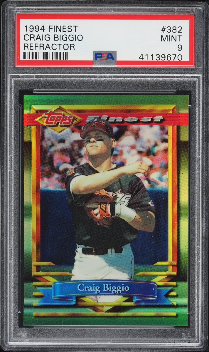 1994 Finest Refractor Craig Biggio #382 PSA 9 MINT