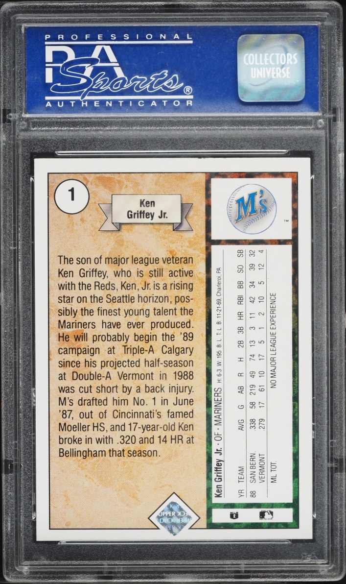 1989 Upper Deck Star Ken Griffey Jr. ROOKIE #1 PSA 9 MINT