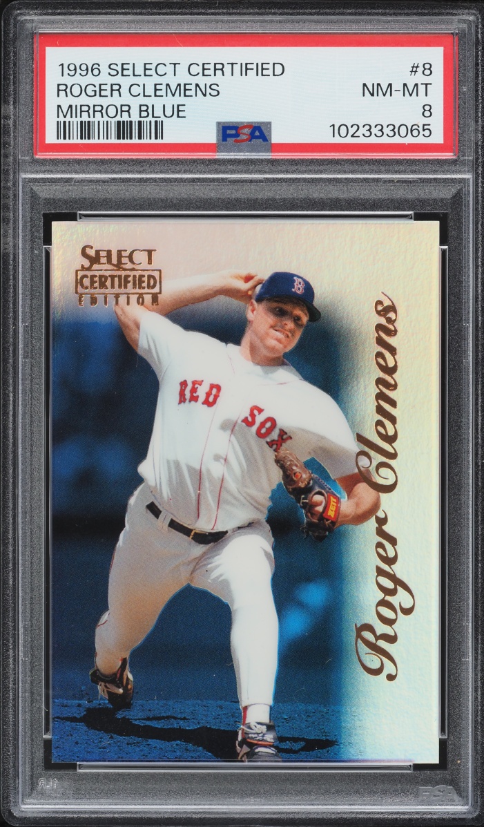 1996 Select Certified Mirror Blue Roger Clemens #8 PSA 8 NM-MT
