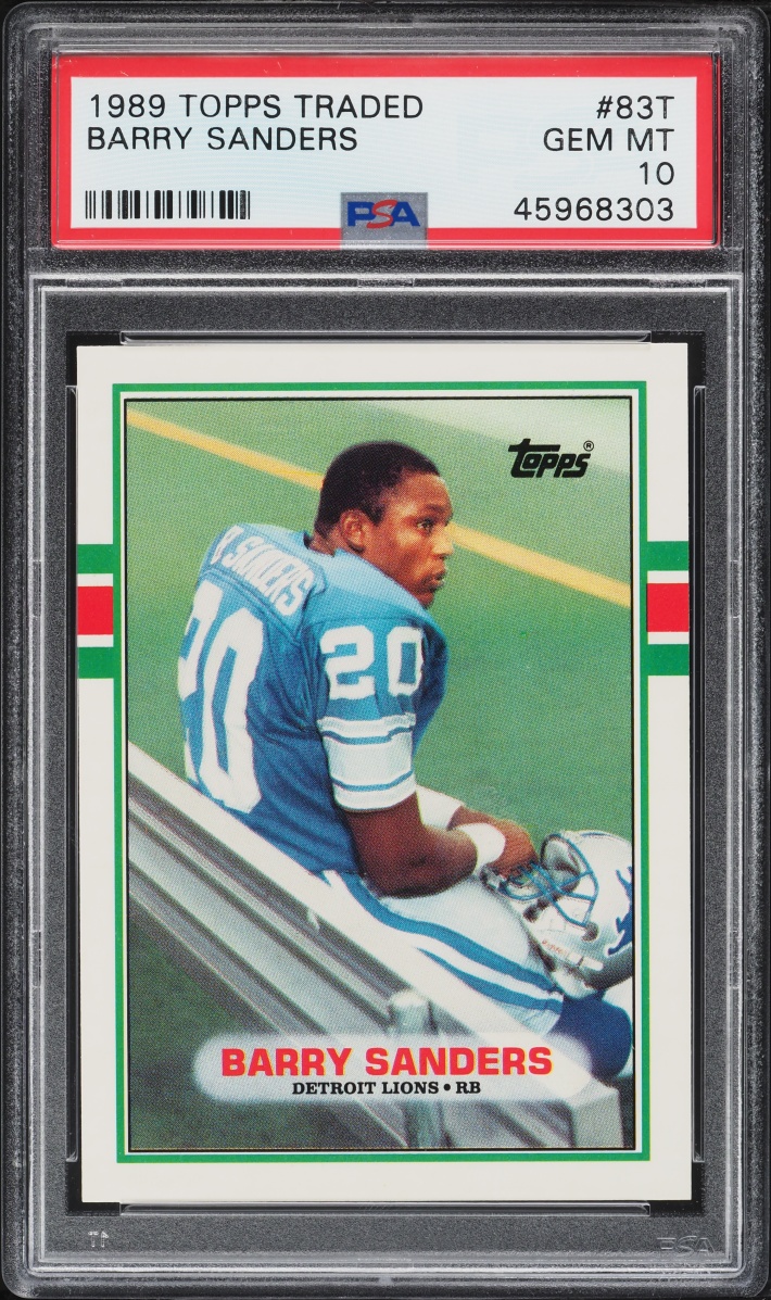 1989 Topps Traded Barry Sanders ROOKIE #83T PSA 10 GEM MINT