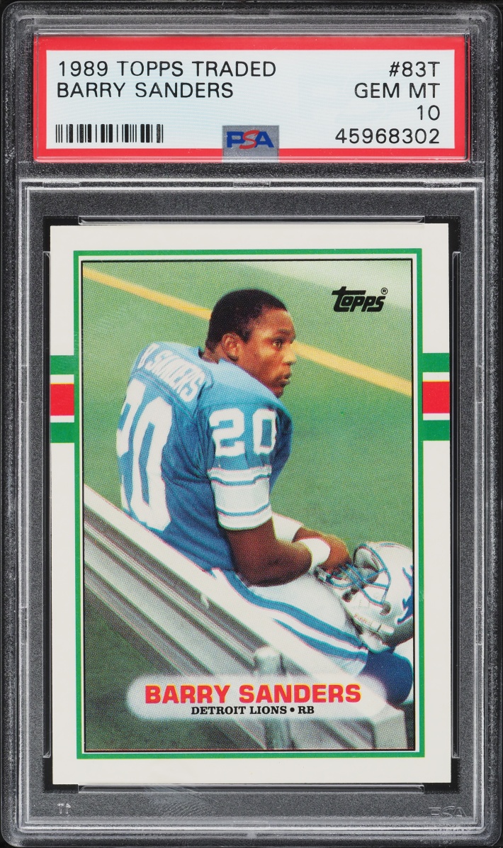 1989 Topps Traded Barry Sanders ROOKIE #83T PSA 10 GEM MINT