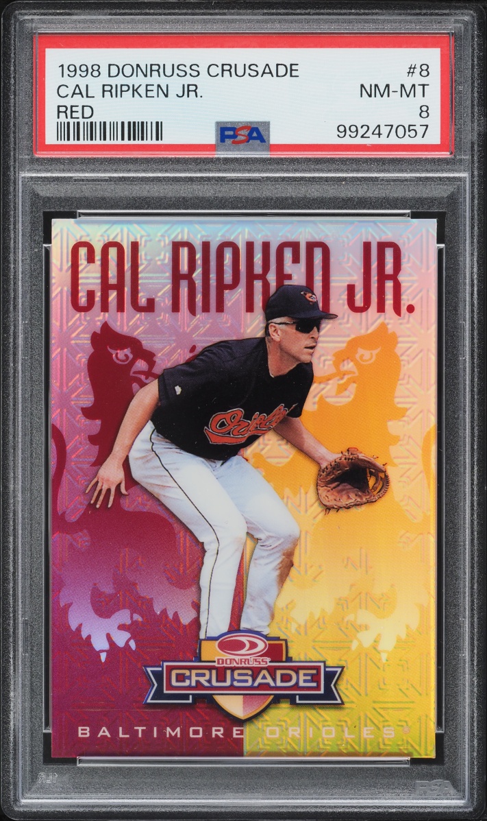 1998 Donruss Crusade Red Cal Ripken Jr. #8 PSA 8 NM-MT