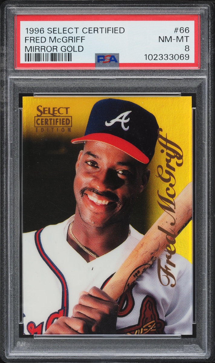 1996 Select Certified Mirror Gold Fred McGriff #66 PSA 8 NM-MT
