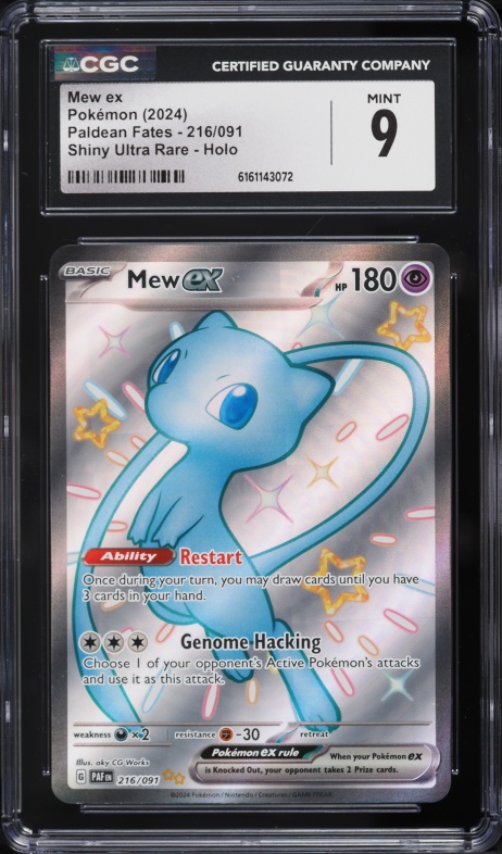 2024 Pokemon Scarlet & Violet Paldean Fates Full Art Shiny Mew ex