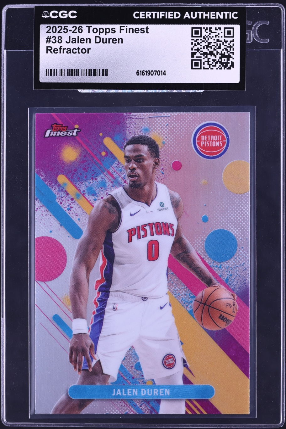 2025 Finest Refractor Jalen Duren #38 CGC AUTH