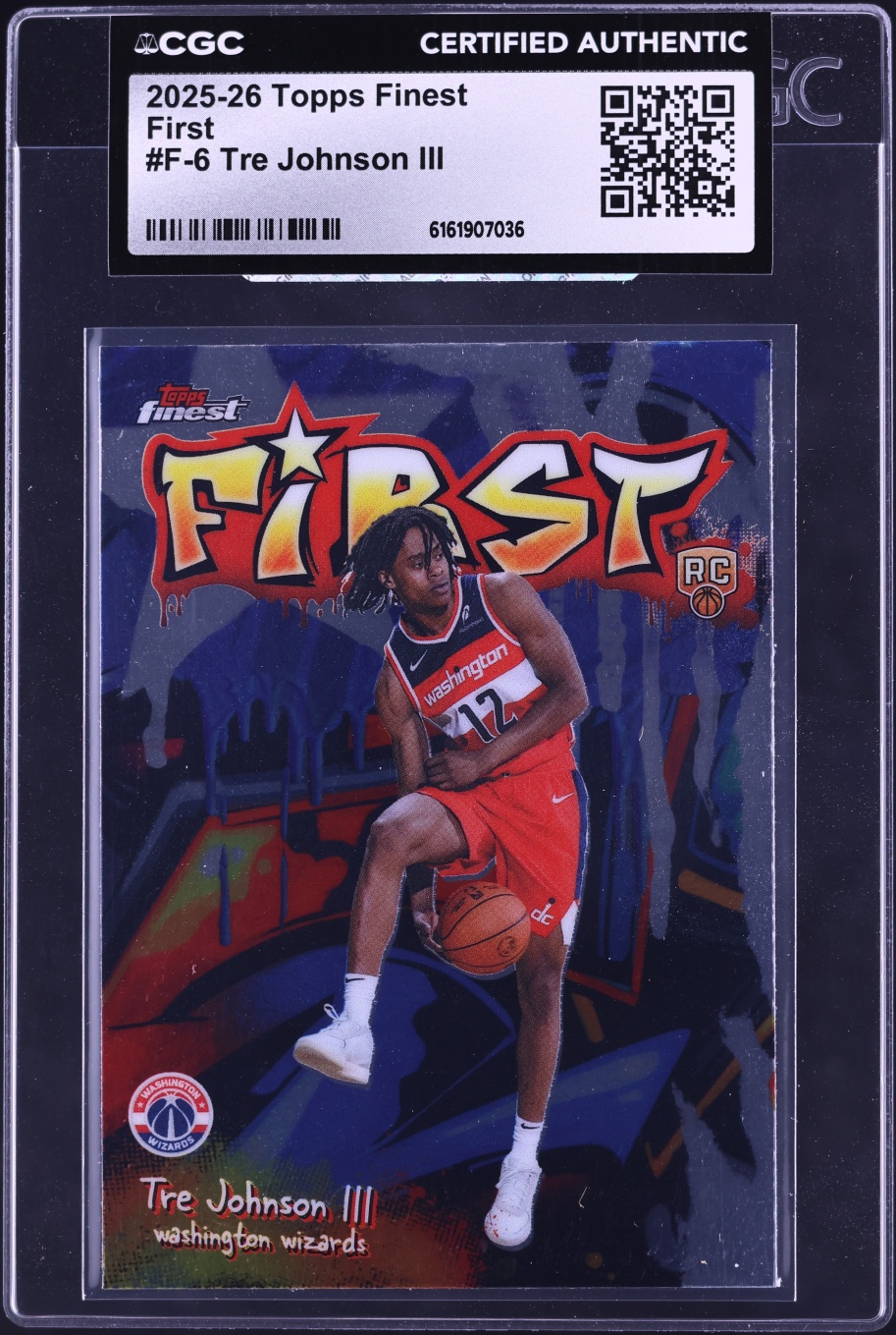 2025 Finest First Tre Johnson III ROOKIE #F-6 CGC AUTH