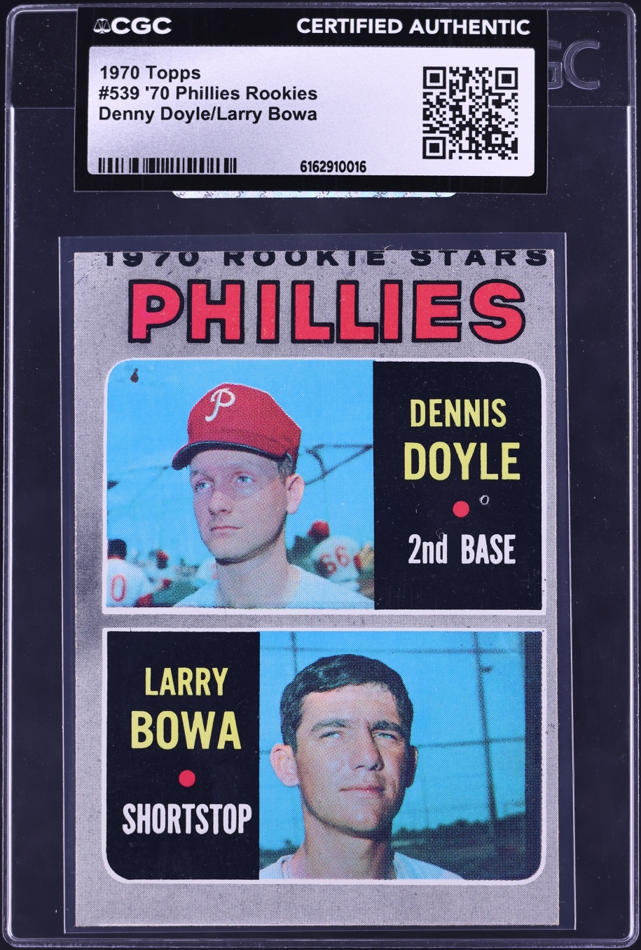 1970 Topps Phillies Rookies #539 CGC AUTH