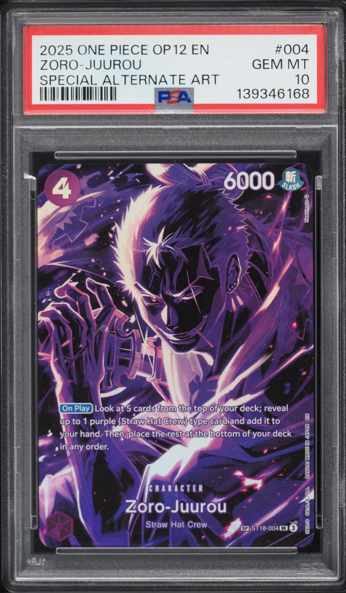 2025 One Piece Legacy Of The Master SR Special Art Zoro-Juurou #ST18-004 PSA 10 GEM MINT