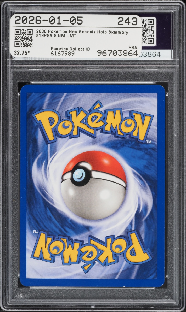 2000 Pokemon Neo Genesis Holo Skarmory #13 PSA 8 NM-MT