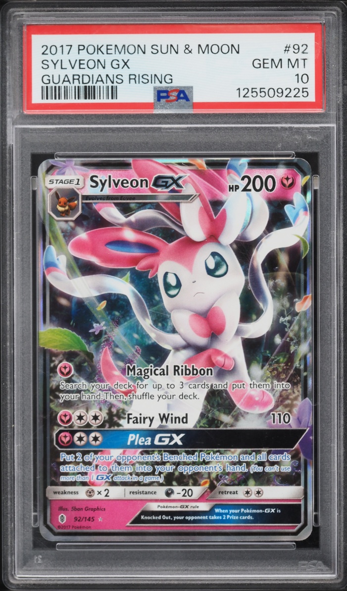 2017 Pokemon Sun & Moon Guardians Rising Sylveon GX #92 PSA 10 GEM MINT
