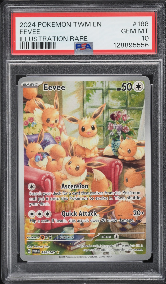 2024 Pokemon Scarlet & Violet Twilight Masquerade IR Eevee #188 PSA 10 GEM MINT