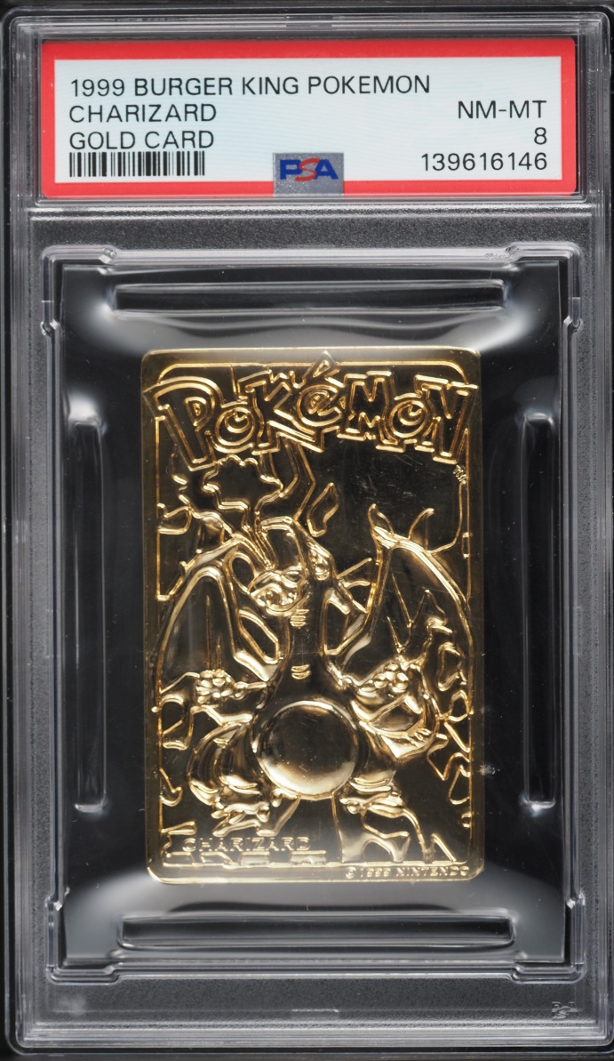 1999 Pokemon Burger King Gold Card Charizard PSA 8 NM-MT
