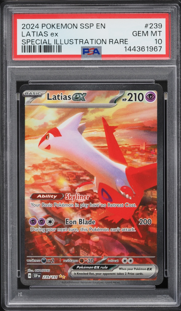 2024 Pokemon Scarlet & Violet Surging Sparks SIR Latias Ex #239 PSA 10 GEM MINT