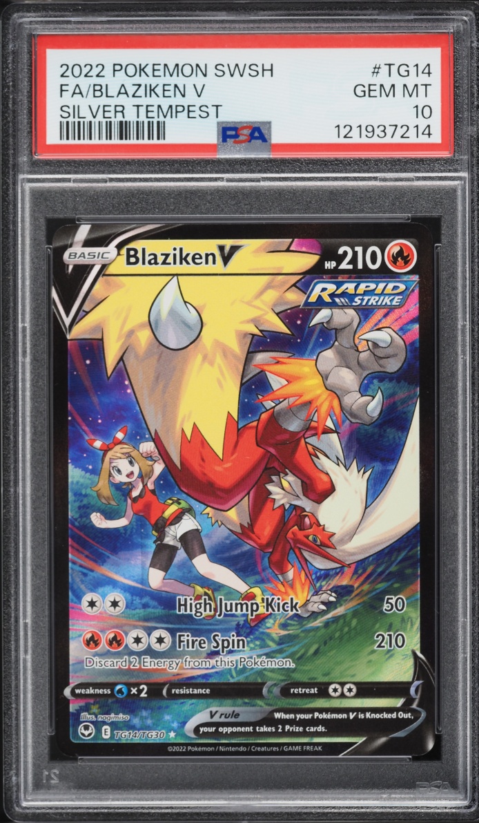 2022 Pokemon Sword & Shield Silver Tempest CHR Blaziken V #TG14 PSA 10 GEM MINT