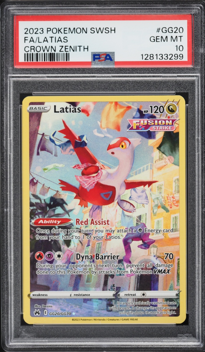 2023 Pokemon Sword & Shield Crown Zenith Full Art Latias #GG20 PSA 10 GEM MINT