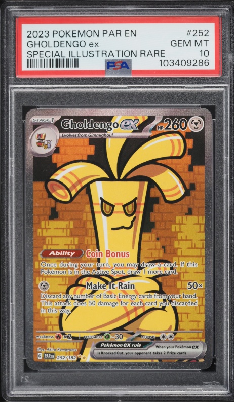 2023 Pokemon Scarlet & Violet Paradox Rift SIR Gholdengo Ex #252 PSA 10 GEM MINT