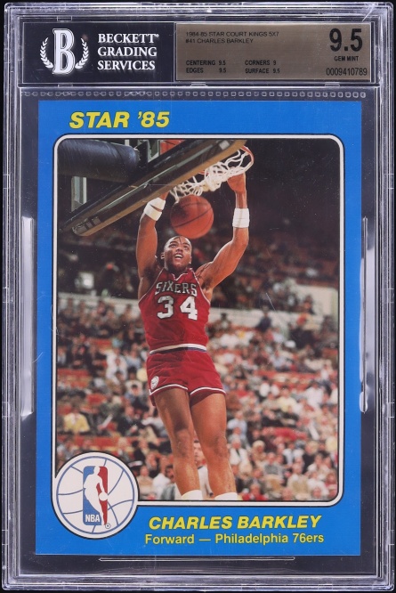 1984 Star Court Kings 5x7 Charles Barkley ROOKIE #41 BGS 9.5 GEM MINT