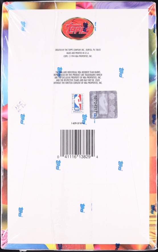 1993 Topps Finest Basketball Factory Sealed Hobby Box, 24ct Packs