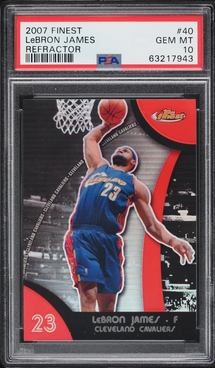 2007 Finest Refractor LeBron James #40 PSA 10 GEM MINT