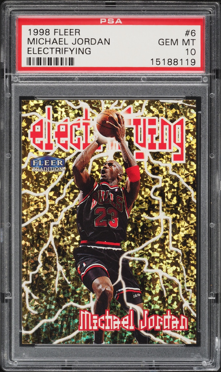 1998 Fleer Tradition Electrifying Michael Jordan #6 PSA 10 GEM MINT