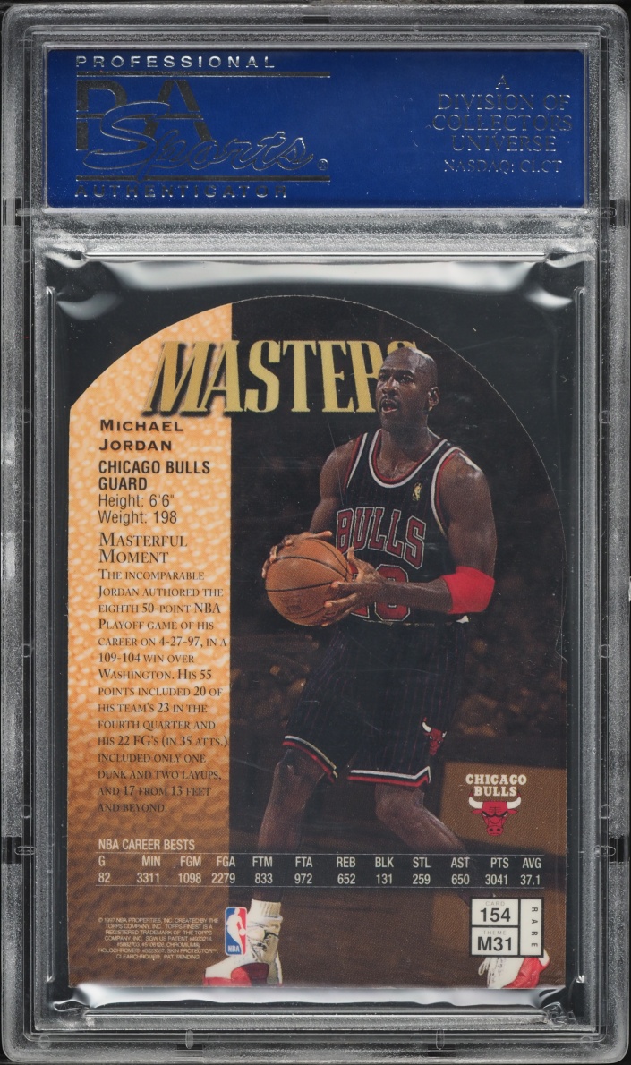 1997 Finest Embossed Die-Cut Michael Jordan #154 PSA 10 GEM MINT