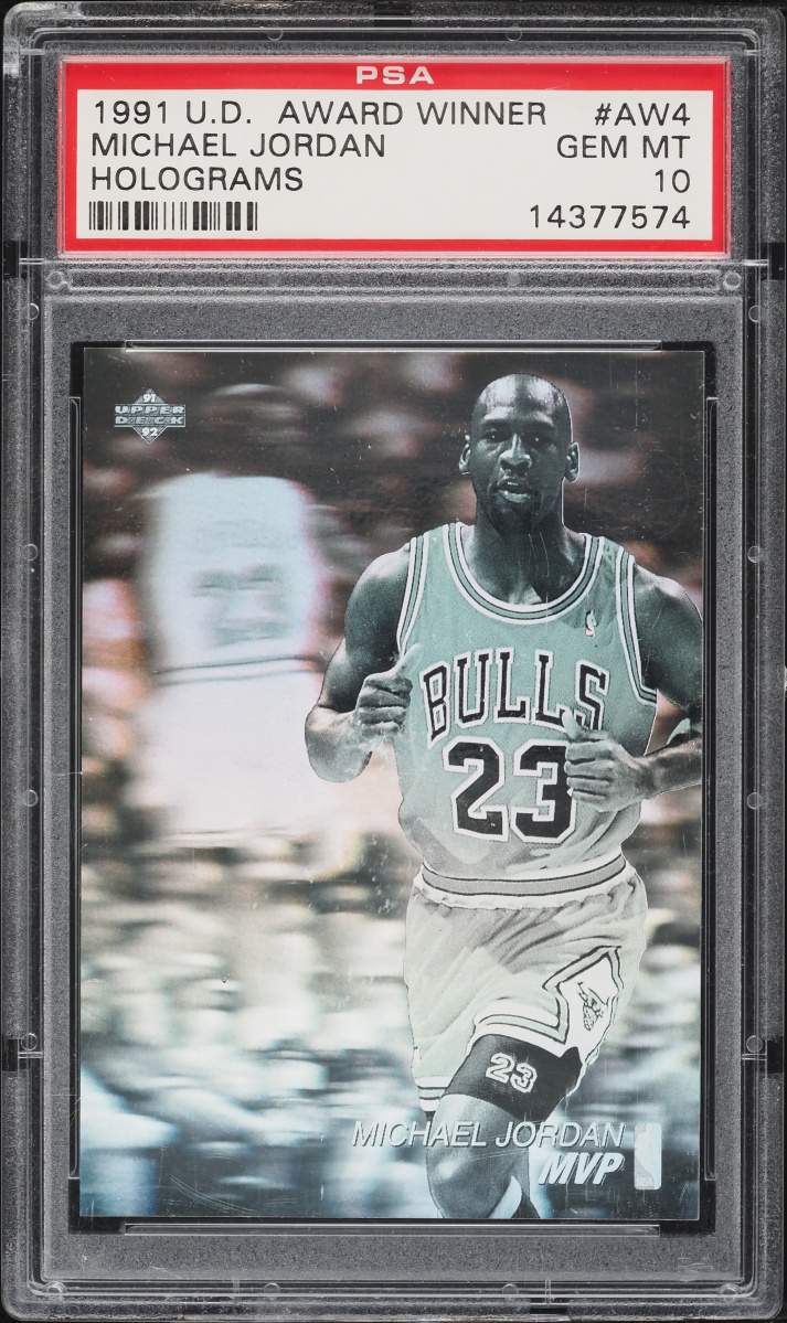 1991 Upper Deck Award Winner Hologram Michael Jordan #AW4 PSA 10 GEM MINT