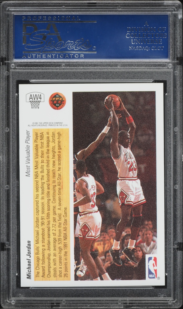 1991 Upper Deck Award Winner Hologram Michael Jordan #AW4 PSA 10 GEM MINT