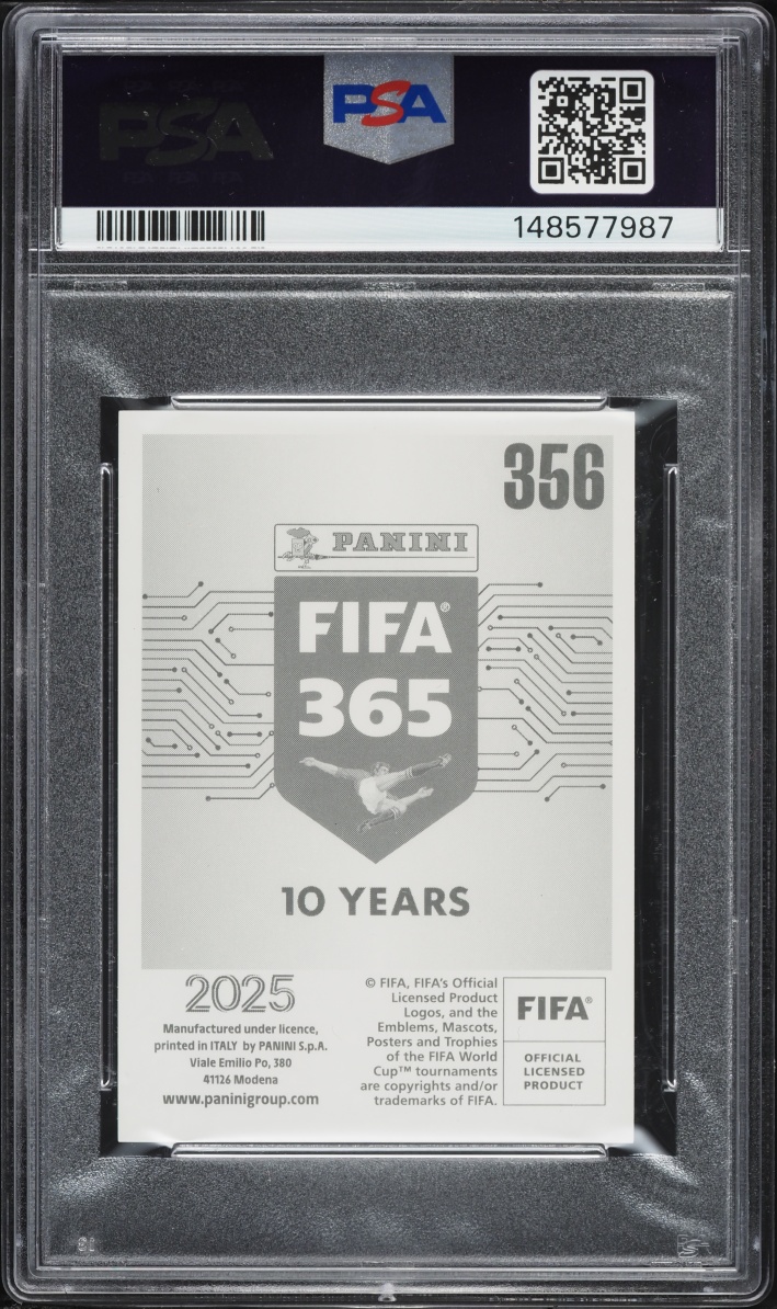 2024 Panini FIFA 365 The Golden World Of Football Lamine Yamal #356 PSA 8 NM-MT