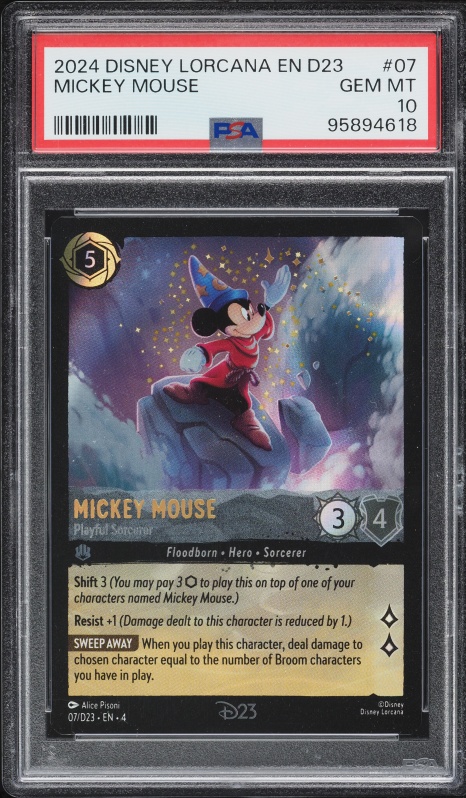 2022 Disney Lorcana Promo D23 Expo Mickey Mouse #1 PSA 10 GEM MINT