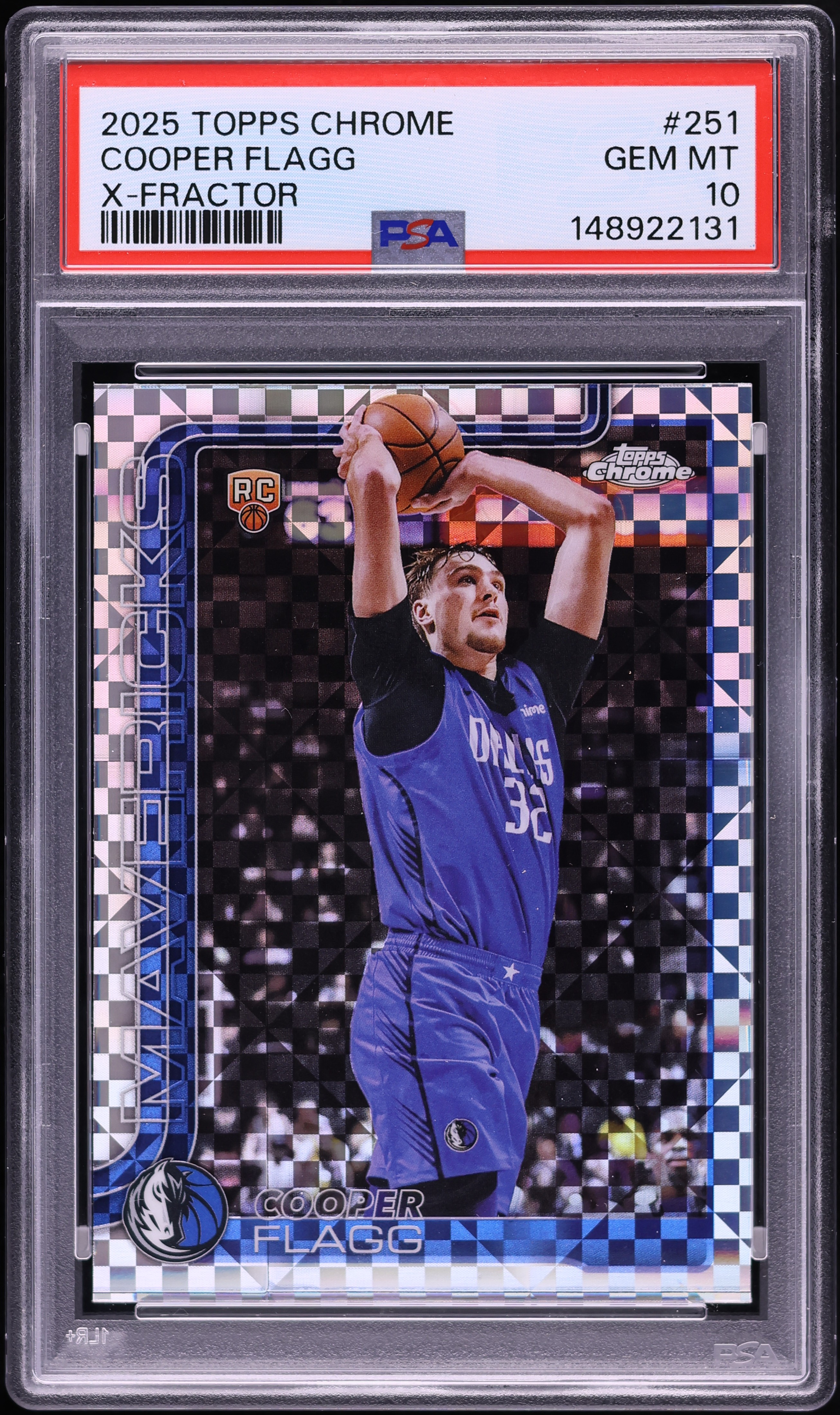 2025 Topps Chrome Xfractor Cooper Flagg ROOKIE #251 PSA 10 GEM 