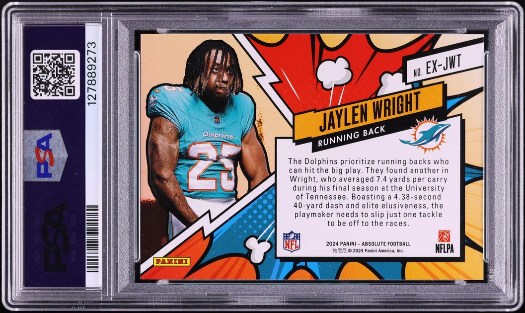 2024 Absolute Explosive Jaylen Wright ROOKIE #EX-JWT PSA 9 MINT